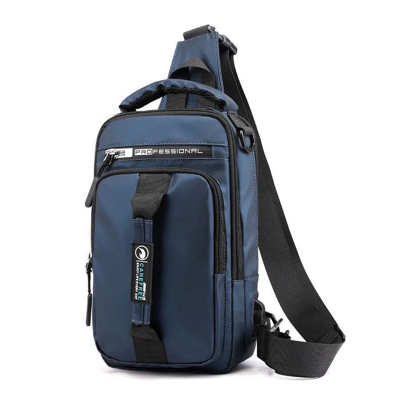 

2021 fashion men's chest bag portable oblique shoulder bag business backpack USB charging large capacity computer backpack