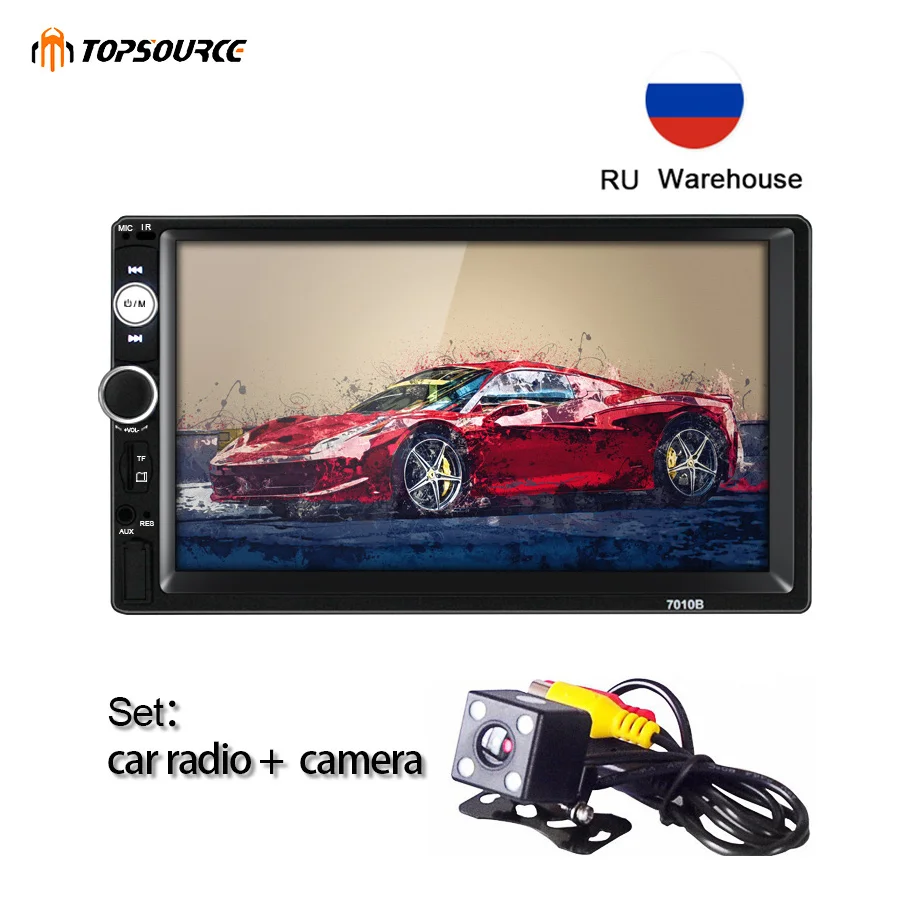 TOPSOURCE 7010B общее 2 Din автомобильное радио MP5 7 дюймов HD сенсорный экран Аудио