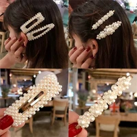 2021 new fashion imitation pearl hairpin korean temperament sweet lady hair accessories luxury hairpin jewelry party gift