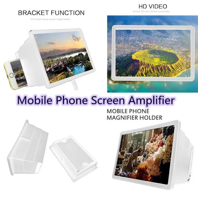 Мобильный телефон 3D экран HD видео выдвижной усилитель увеличительное стекло