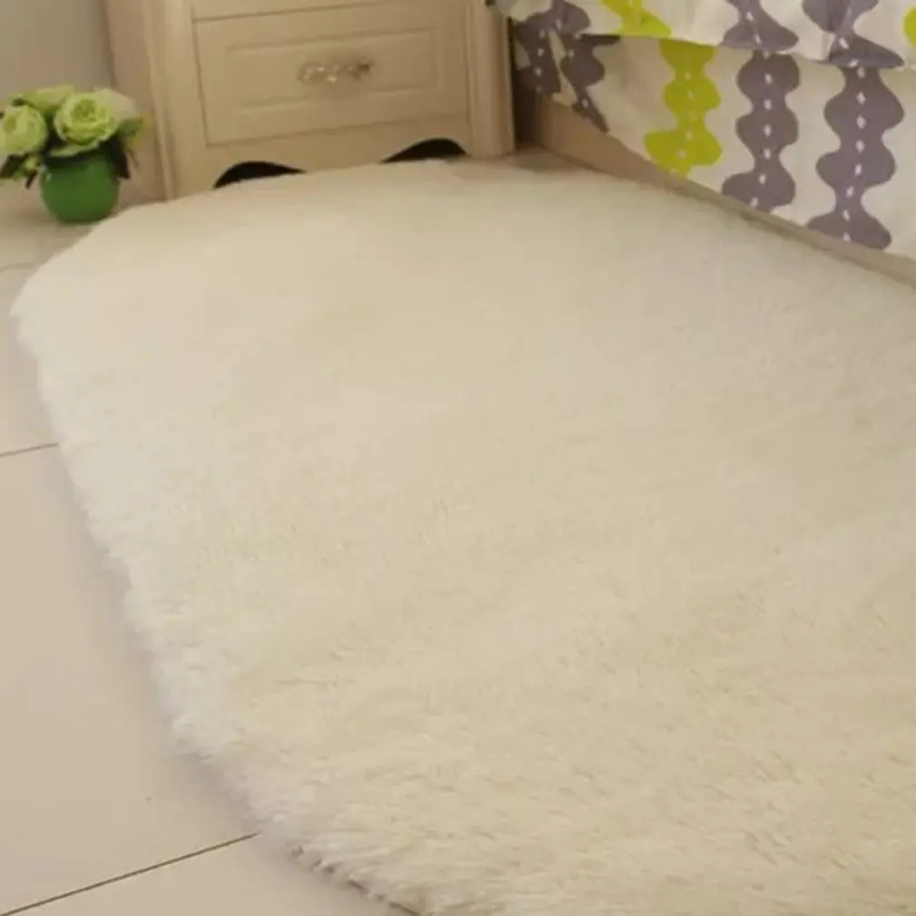 Ellipse мягкий искусственный мех овчины стул подушка коврик для спальни пол