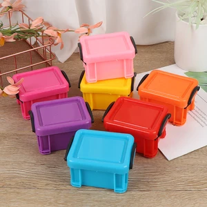 Мини-коробка для хранения мини-коробка с замком конфетный цвет труба чехол для хранения Sundry Органайзер