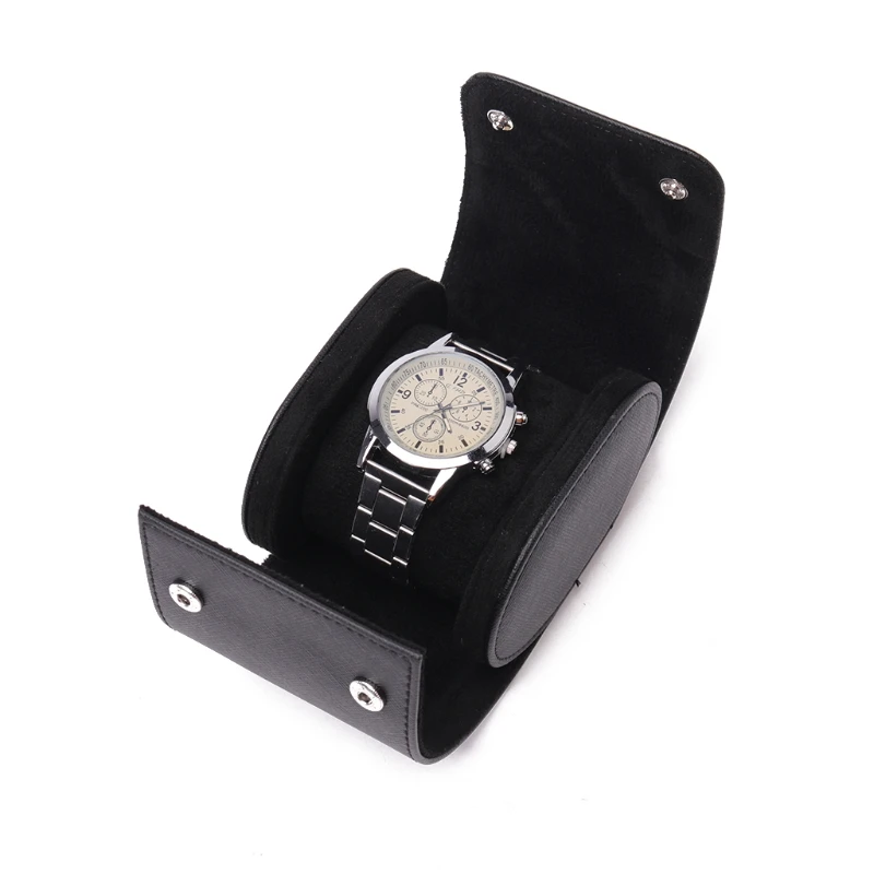 

Luxury Leather Watch Storage Box Travel Single Watch Case Watch Gift Box for Christmas Anniversary Birthday