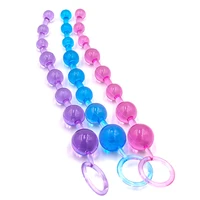anal plug beads soft rubber long orgasm vagina clit pull ring ball butt plug toys adults women stimulator anal sex accessories