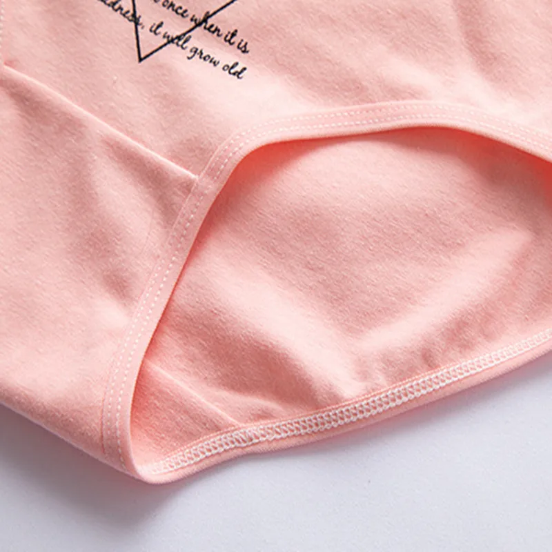 Трусики женские с фламинго милое дышащее нижнее белье из хлопка со средней