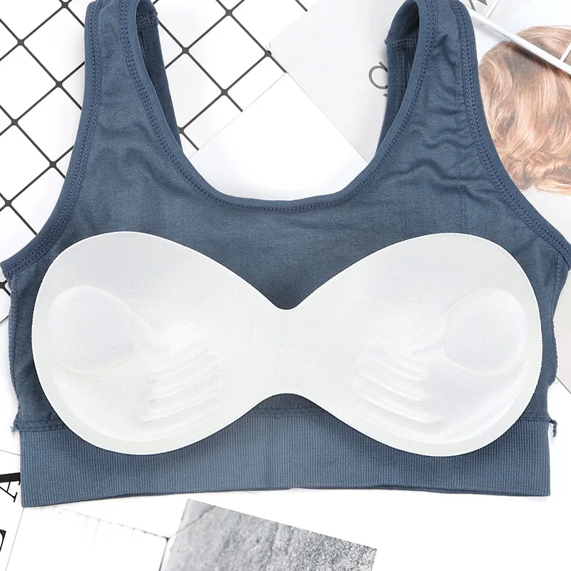 

Women Tank Crop Top Seamless Sport Camisole Underwear Push Up Bra Sports Sleeveless Tops 2020