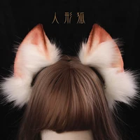lolita fox headwear anime lolita accessories gothic decor black cat ears the cat ears lolita animal ears hair band harajuku