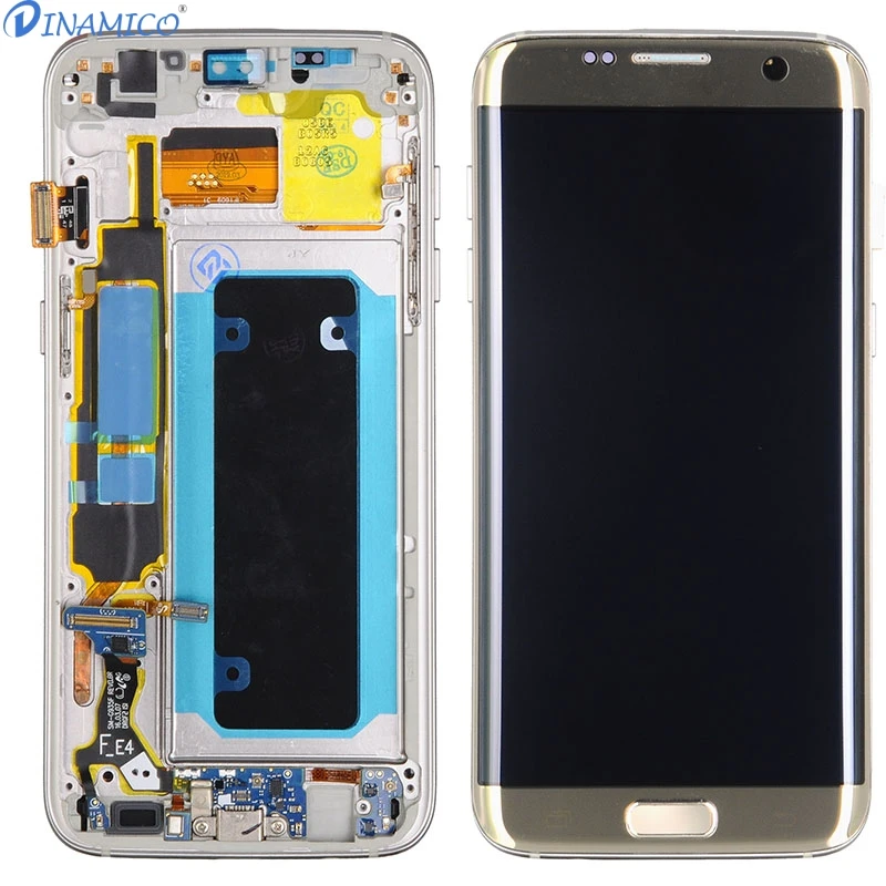 Dinamico OLED Акция S7 Edge дисплей для samsung Galaxy G935 Lcd G935F дисплей кодирующий преобразователь сенсорного экрана в сборе с рамкой