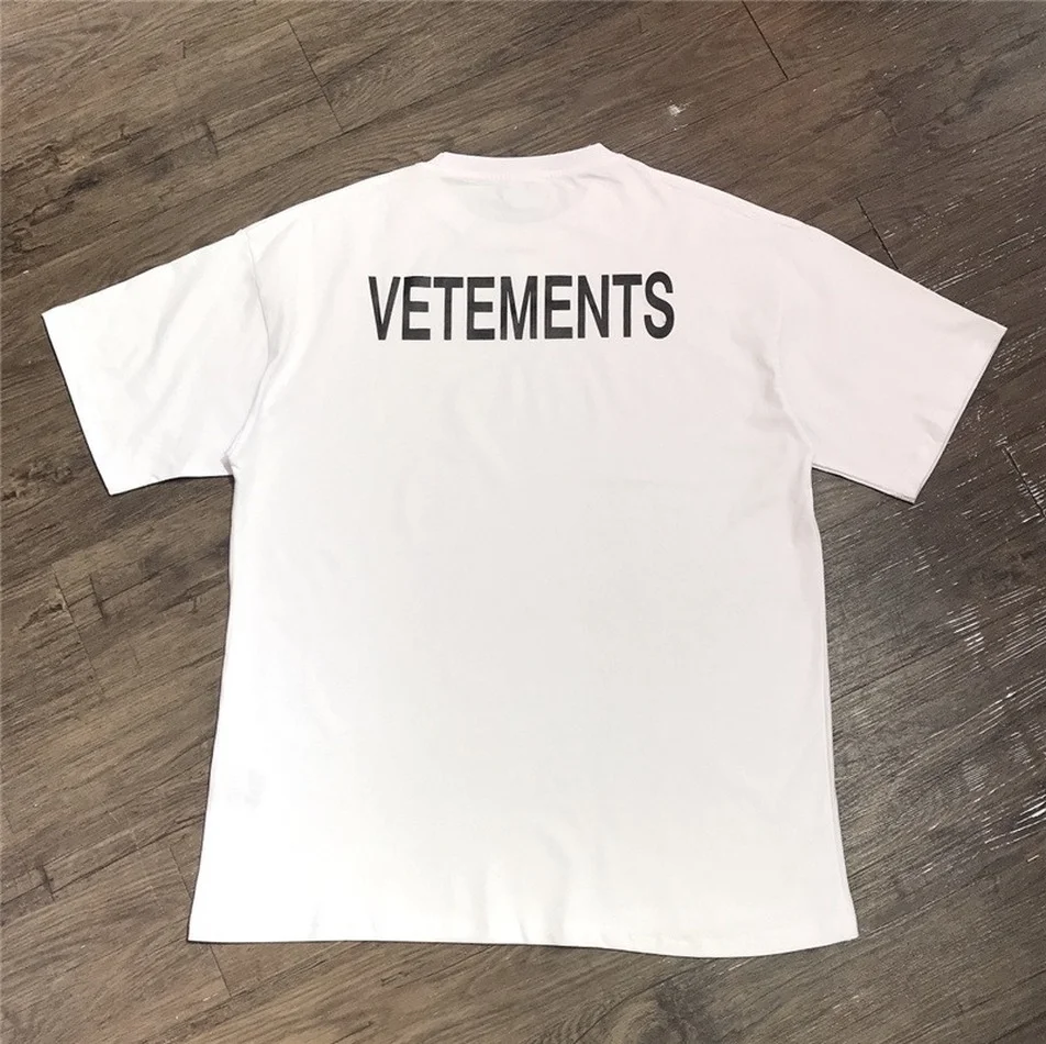 

Golden VETEMENTS Logo T-shirt Men Women 1:1 High Quality heavy fabric Vetements Tee VTM Tops Short Sleeve shirts mens clothing