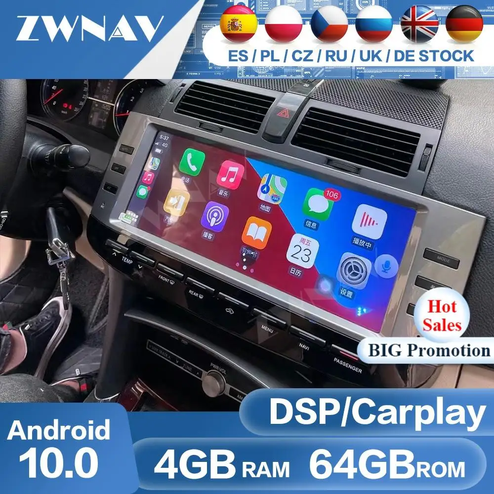 

Carplay Android 10 IPS сенсорный экран DSP мультимедийная стереосистема для Toyota Reiz GPS навигация передатчик автомобильный радиоприемник головное устро...