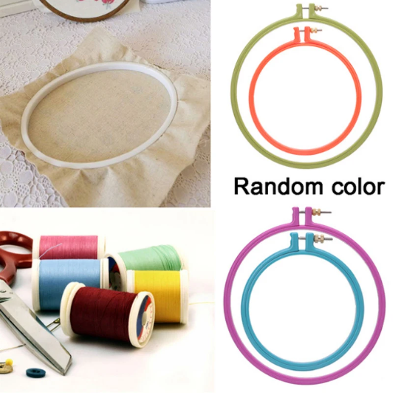 Простой Круглый обруч для вышивки DIY бытовой швейный удобный пластиковый