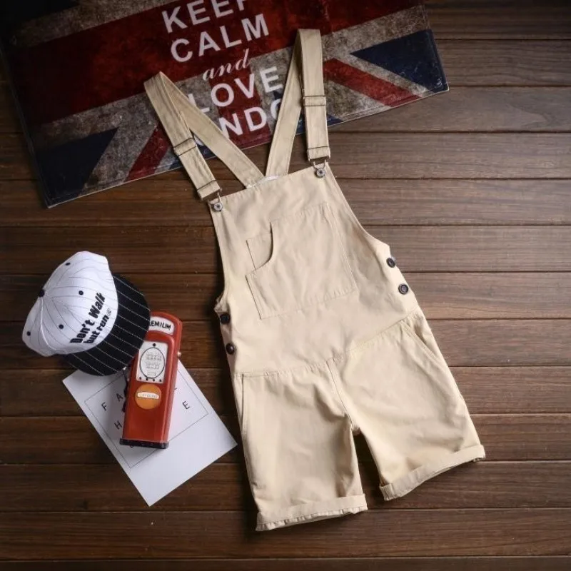 Летний модный однотонный комбинезон в стиле бойфренда для мужчин и женщин