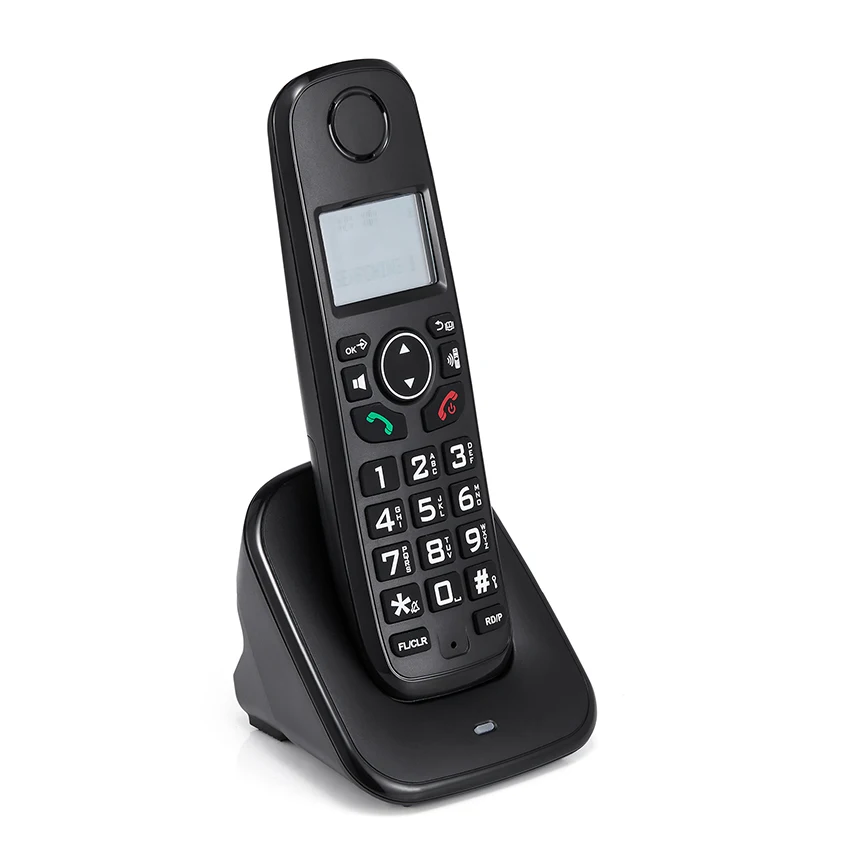 handheld cordless phone system for office cordless desk telephone with caller id low radiation support 5 handsets connection free global shipping