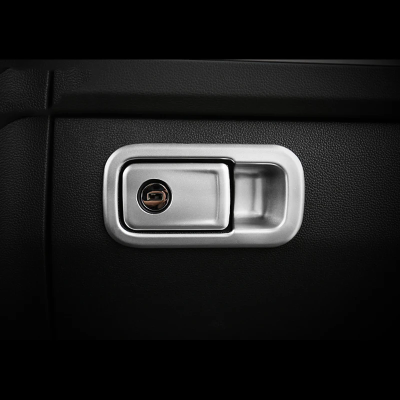 

For Tiguan mk2 2017 2018 ABS Matte glove box handle patch sticker trim Car Accessories Styling 2pcs