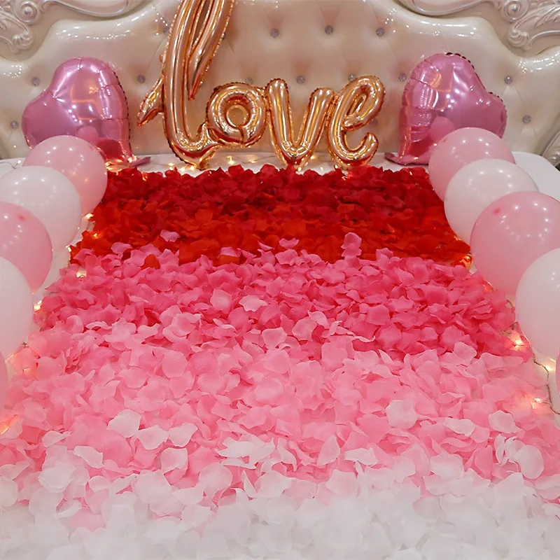 Искусственные лепестки роз для свадебного украшения 500 шт. искусственные цветы