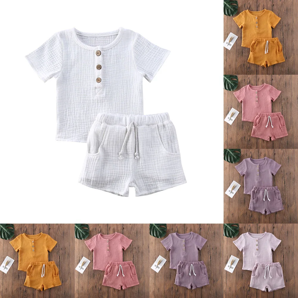 2pcs Toddler Kids Baby Boys Outfits Short Sleeve T-shirt tops shorts Clothes set | Детская одежда и обувь