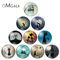 fashion lovely cartoon cats beauty 10pcs 8mm10mm12mm18mm20mm25mm round photo glass cabochon demo flat back making findings