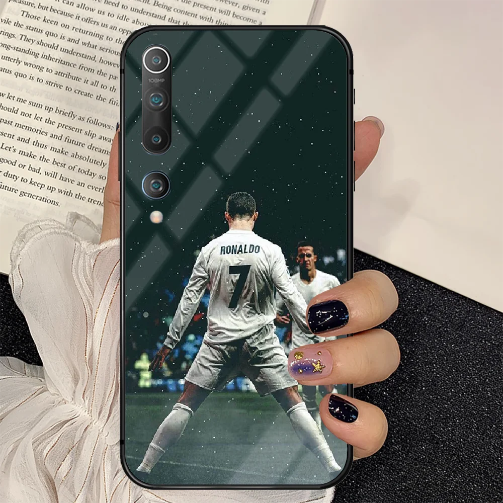 

CR7 Cristiano Ronaldo Phone Tempered Glass Case Cover for Xiaomi Mi A F X POCO M Note 3 9 10 11 i T Pro Lite Luxury Shell Trend