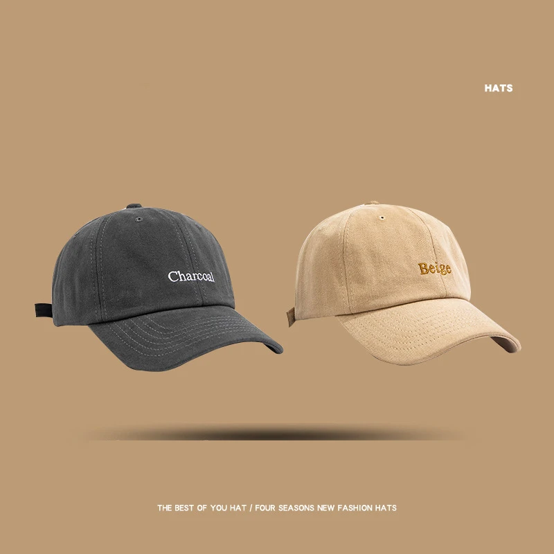 

Fashion New Women's Hat Letter Embroidered Baseball Cap Spring and Summer Baseball Cotton Cap Solid Color Peaked Cap