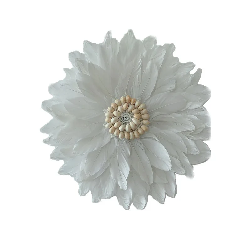 

Feather Mirror Hanging Decorations Children Room Handmade Wall Decor Home Pendant