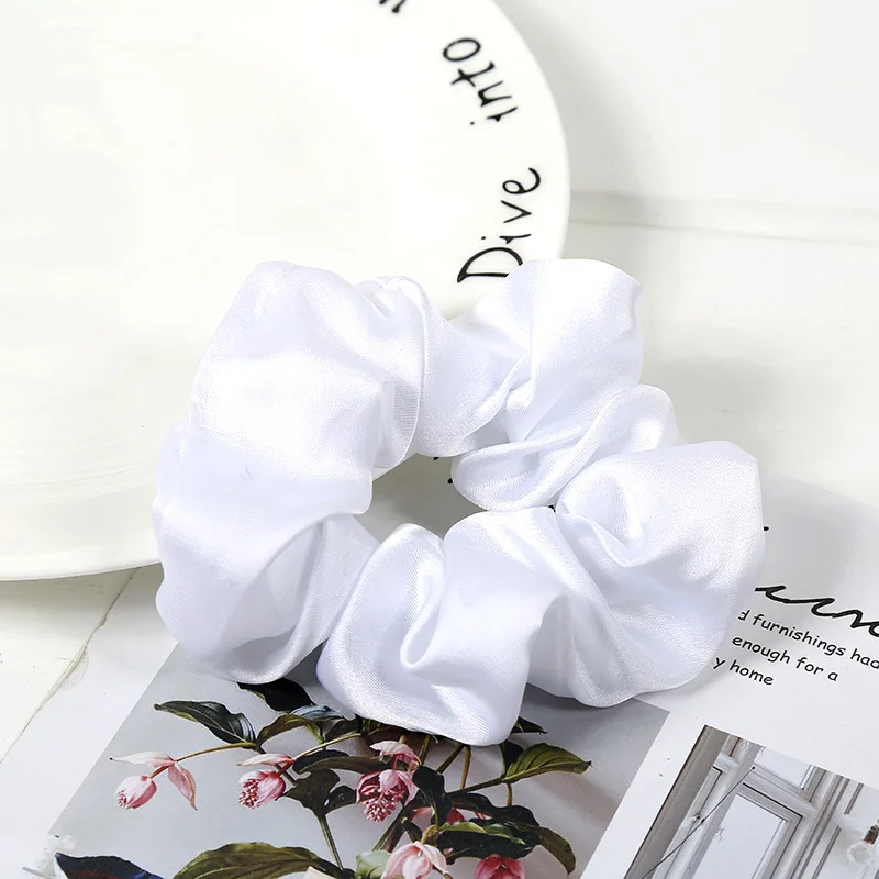 Черно красная шелковая эластичная резинка для волос атласная аксессуары