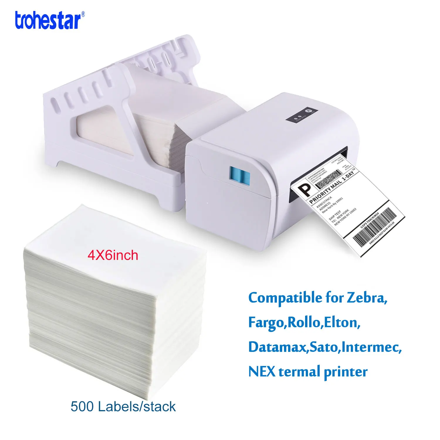 Термальность транспортные этикетки в рулонах 4 ''x 6'' прямого принтеры