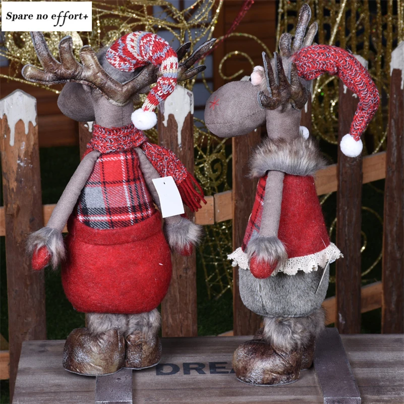 Новый год adornos de navidad Рождество Санта Клаус снеговик лося куклы для дома и офиса