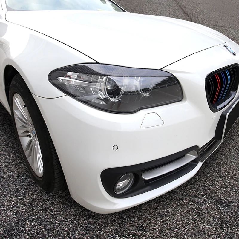 

Carbon Fiber Headlights Eyebrows Eyelids for BMW F30 F10 3 5 series Car Styling Front Headlamp Eyebrows Trim Cover Accessories