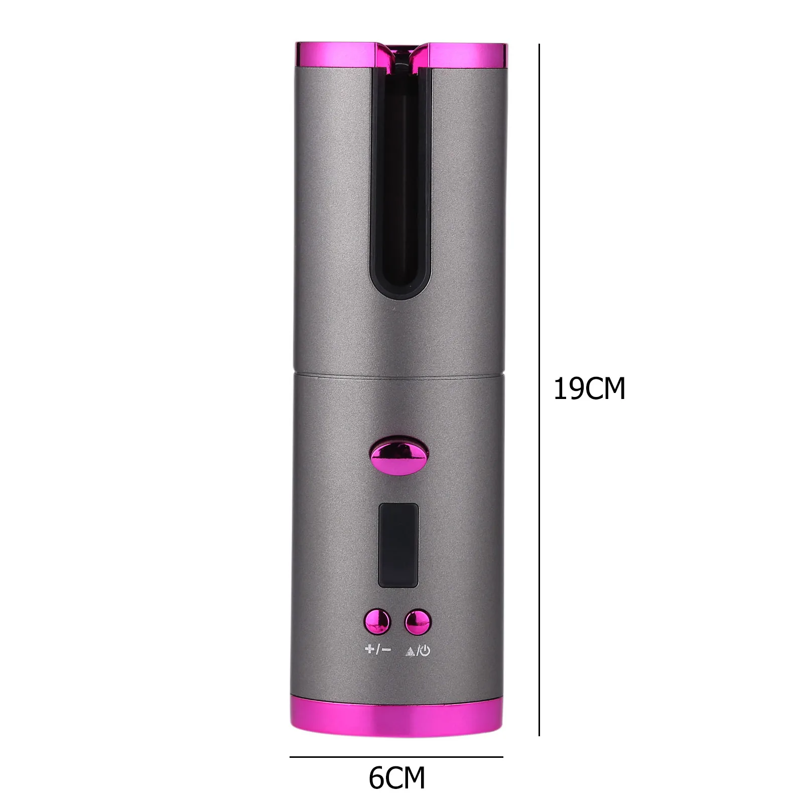 

Cordless Auto Hair Curler Automatic Curling Iron with Temperature Timer Portable LCD Display Hair Waves USB Styling Tool