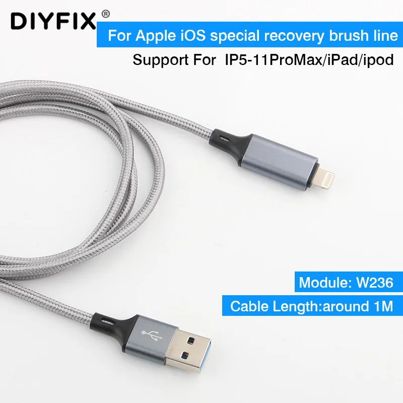 

DIYFIX Automatic Recovery Mode Date Line Brush Machine For iPhone 11pro iPad iPod Fast Charging iOS Compatible Cable