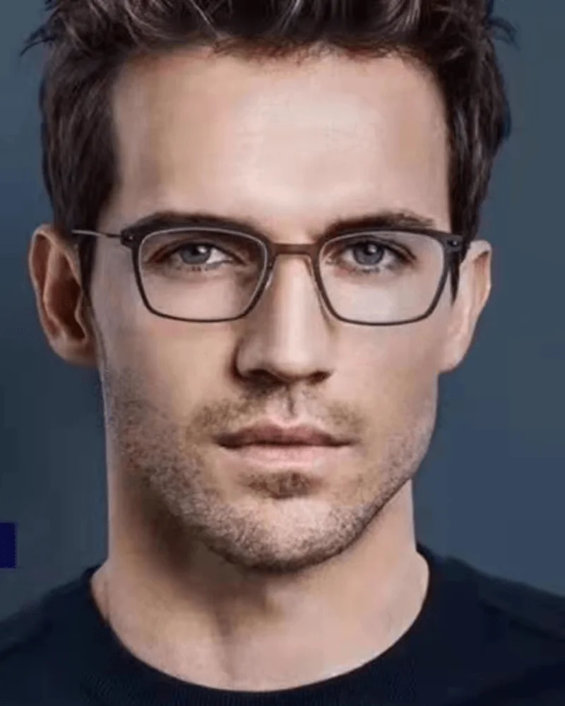 Denmark Designer Brand Glasses Frame Titanium Ultralight Prescription Glasses  Myopia Eyeglasses Frames for men Vintage LB6523