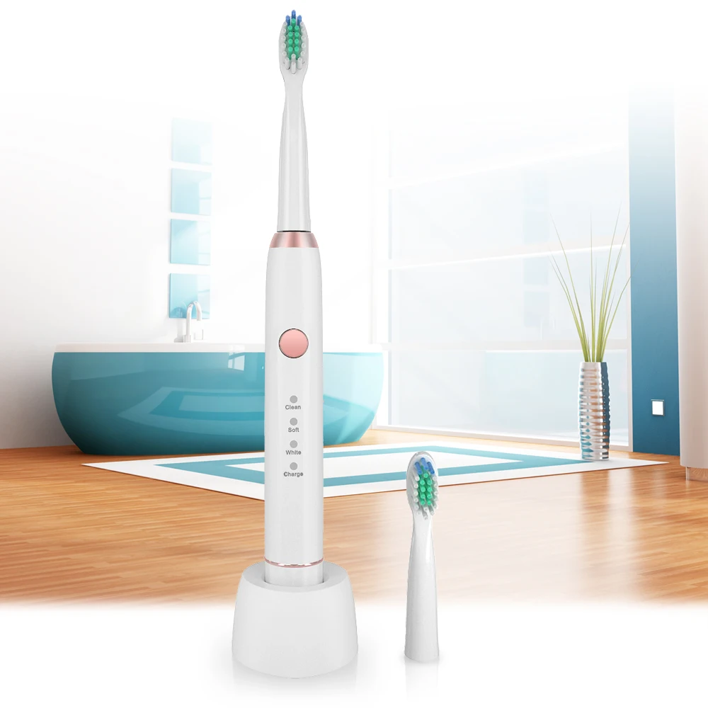Умная электрическая зубная щетка M100 с 2 скоростями звуковая для отбеливания