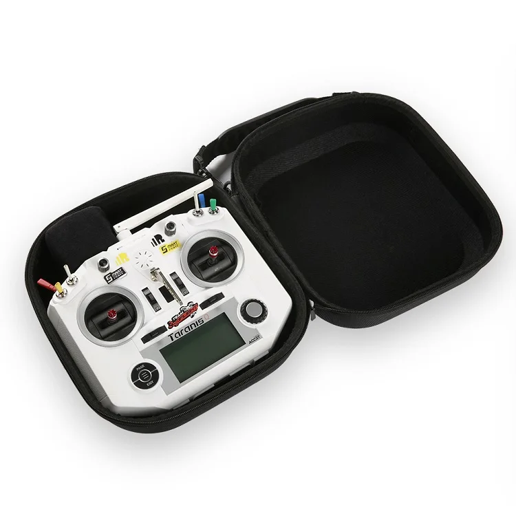 Bolso de mano con cremallera para motocicleta, estuche r&iacute;gido de 250x230x120mm para transmisor Frsky X9D X7 FlySky I6S I6 Jumper T16 Pro RadioMaster TX16S, transmisores-0
