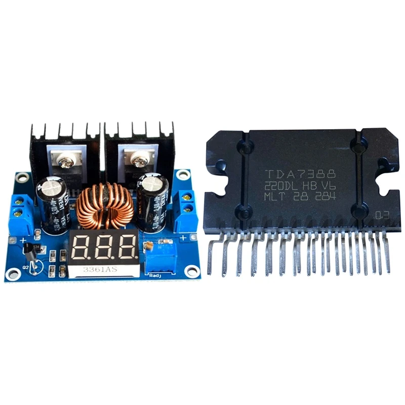 

1 Pcs Xh-M404 Dc Voltage Regulator Module & 1 Pcs TDA7388 Power Amplifier Audio Power Amplifier