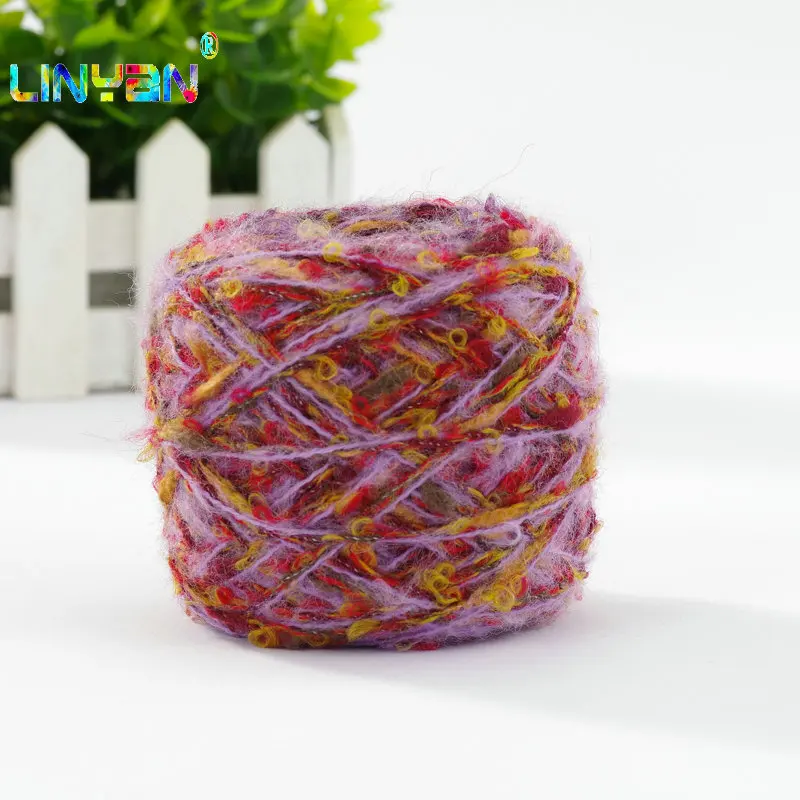 Вязание вручную ick шарф очень пушистая мохеровая пряжа вязание крючком крупные