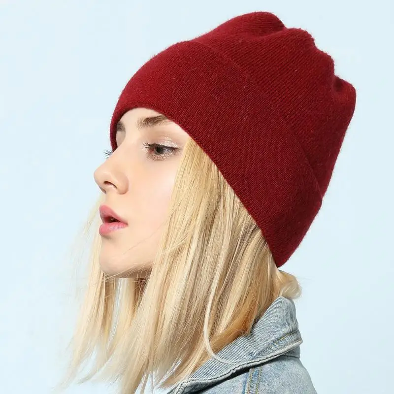 

COKK Winter Beanies Wool Winter Hats For Women Men Stretchy Hats Solid Color Beanies Female Hats Bonnet Cap Chapeau Femme Gorro