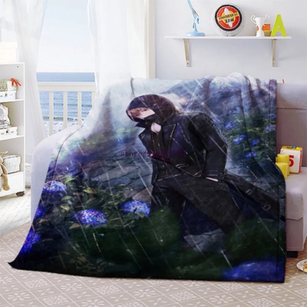Gintama-Manta personalizada de felpa de terciopelo para el hogar, cobertor c&aacute;lido de estilo Anime, para cama, sof&aacute;, Unisex-2