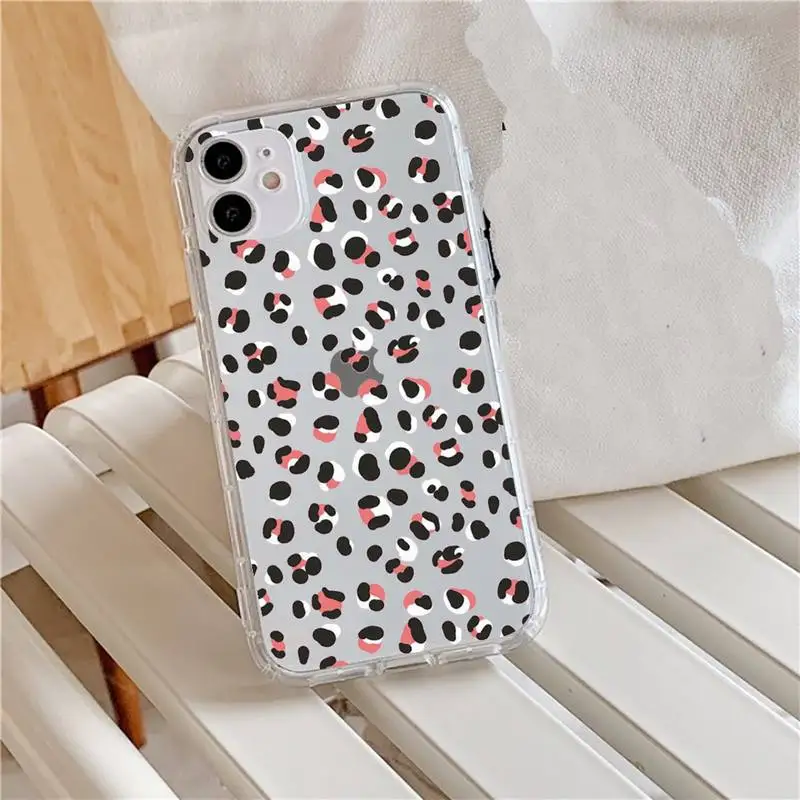 

Leopard Luxury pattern texture Phone Case Transparent for iPhone 11 12 mini pro XS MAX 8 7 6 6S Plus X 5S SE 2020 XR
