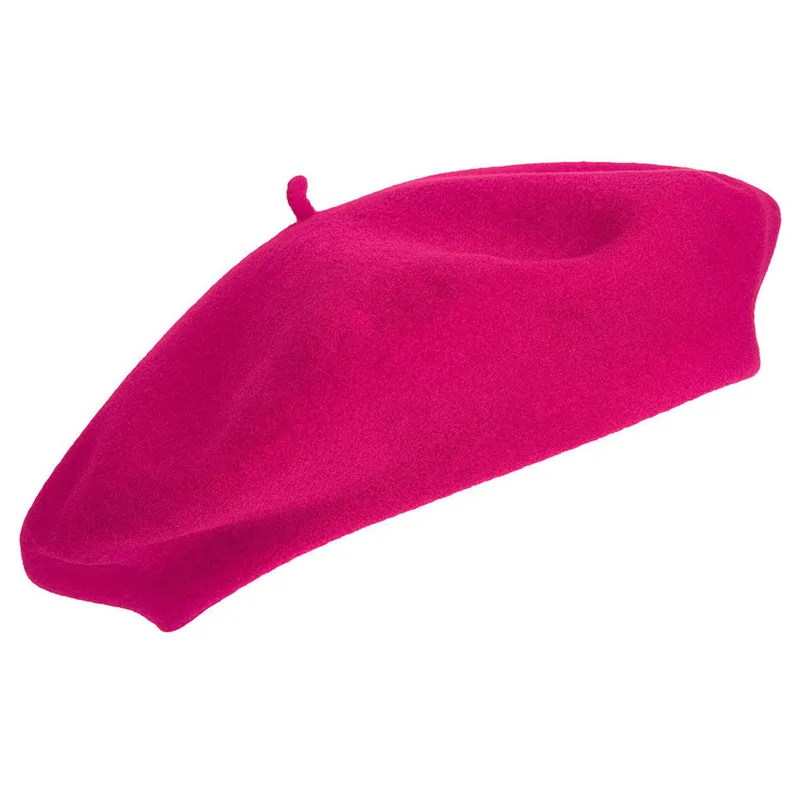 Простой шерстяной берет модные осенние женские шапки французский зимняя теплая