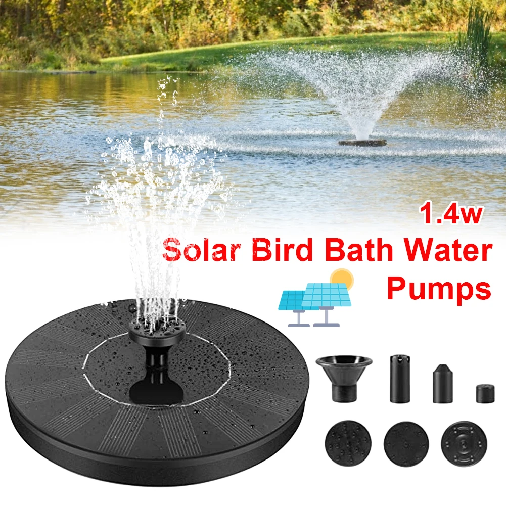 

1.4W Solar Fountain Watering kit Power Solar Pump Pool Pond Submersible Waterfall Floating Solar Panel Water Fountain For Garden