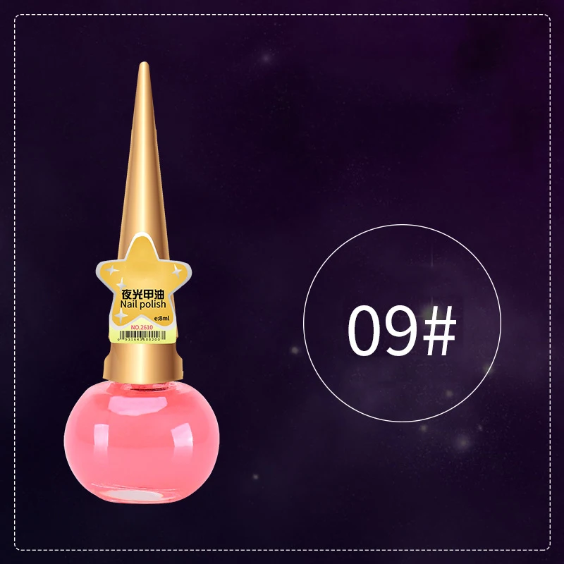 9 14 мл светится в темноте неоновая Краска цветной флуоресцентный лак для ногтей светящийся Маникюр MH88 - Цвет: 9