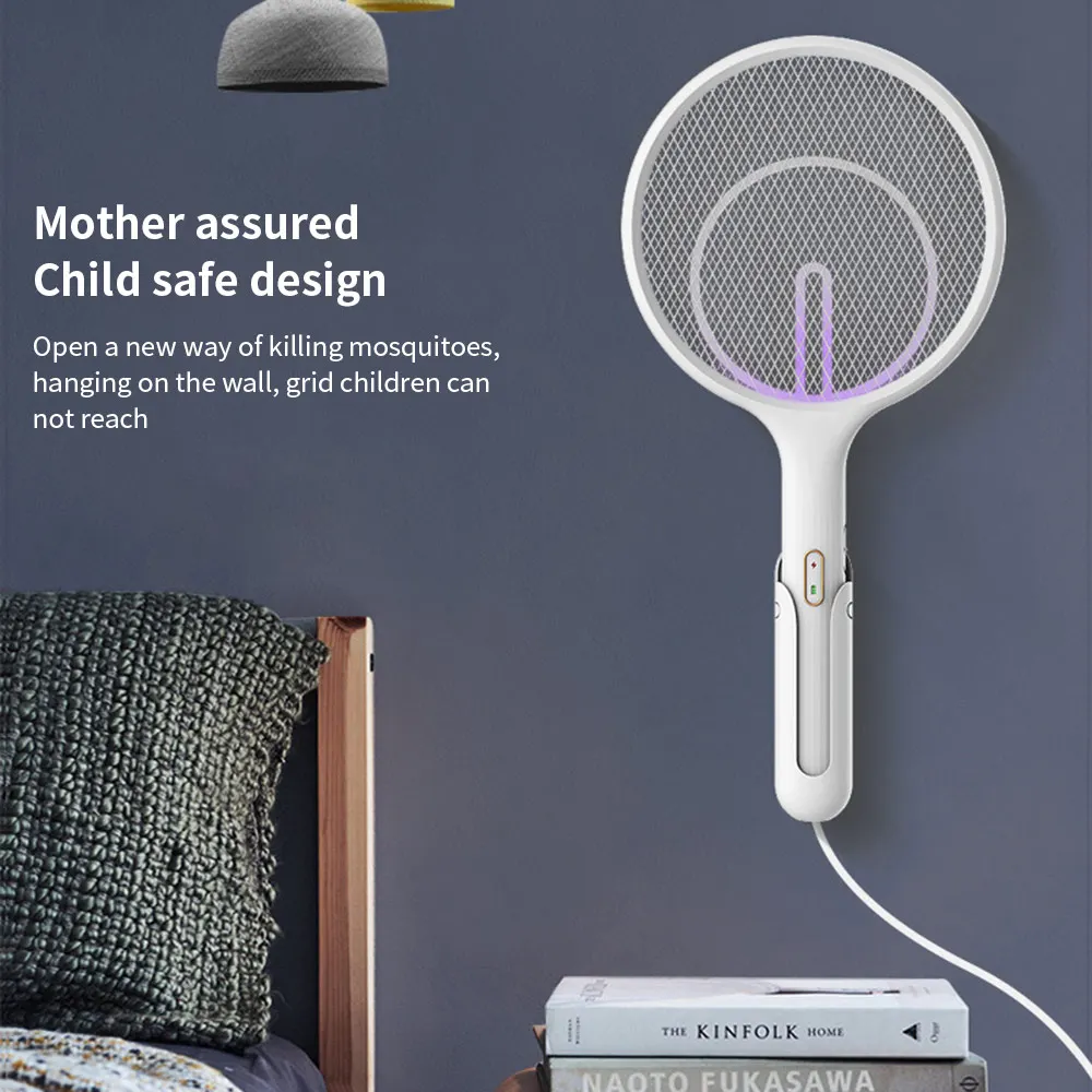 

3 IN 1 LED Mosquito Killer Lamp 3500V Swatter Electric Mosquito Killer Racket Usb Home Outdoor Mosquito Killer 1200mAh