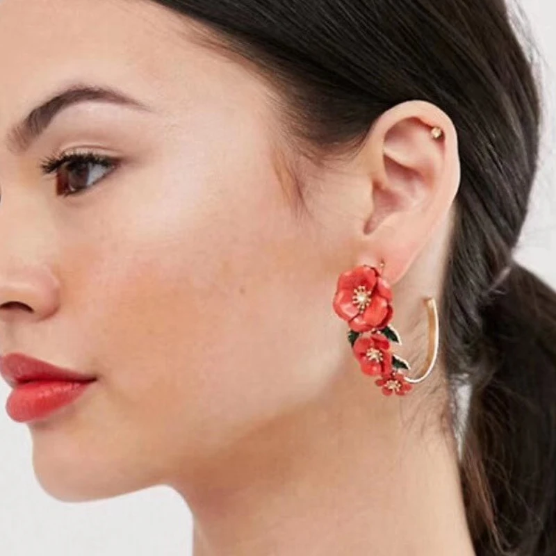 Женские многослойные серьги в стиле ретро золотистые с подкладкой украшения