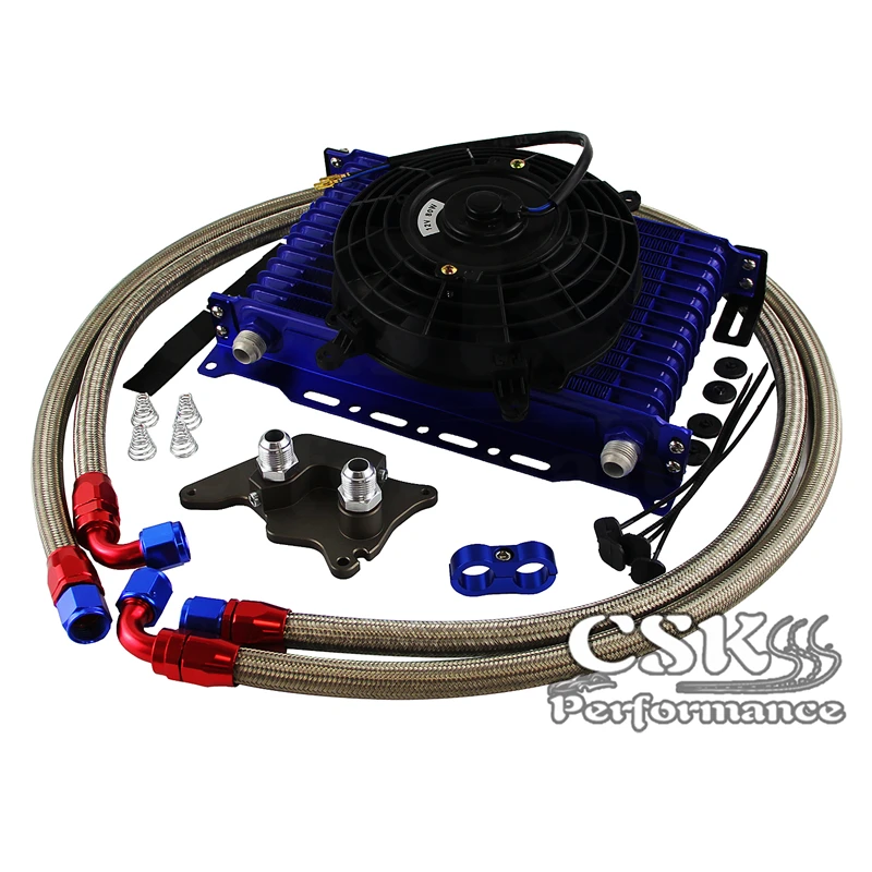 

13 Row AN10 Oil Cooler Kit Fit For BMW Mini Cooper S R56 1.6L 06-12+7" Electric Fan