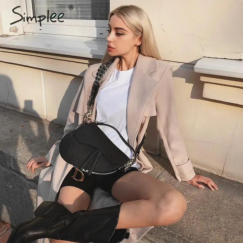Simplee элегантныйзимний пальто твидовый пиджак женский с длинным рукавом элегантный поясной ремень женский пиджак осенний зимний уличный