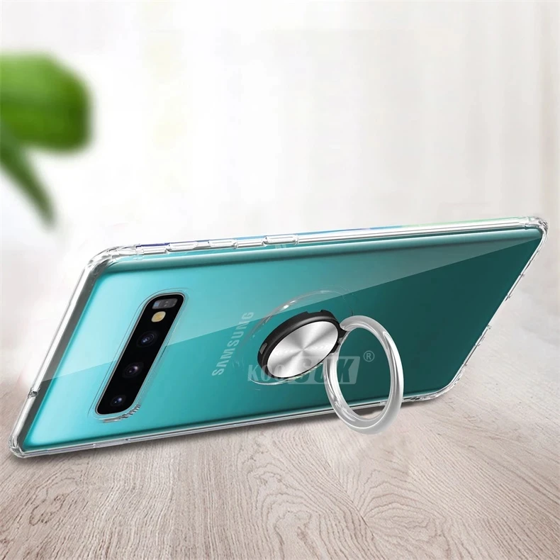 Для samsung Galaxy S10 Lite чехол мягкий ультра тонкий прозрачный держатель кольцо автомобильный Магнитный чехол для телефона для samsung Galaxy S10E S10 Plus S10