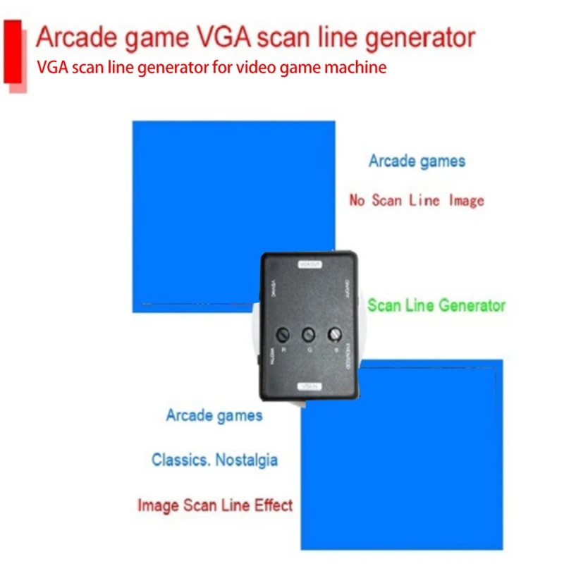 Генератор VGA Scanline с удлинительным кабелем для классических ностальгических игр