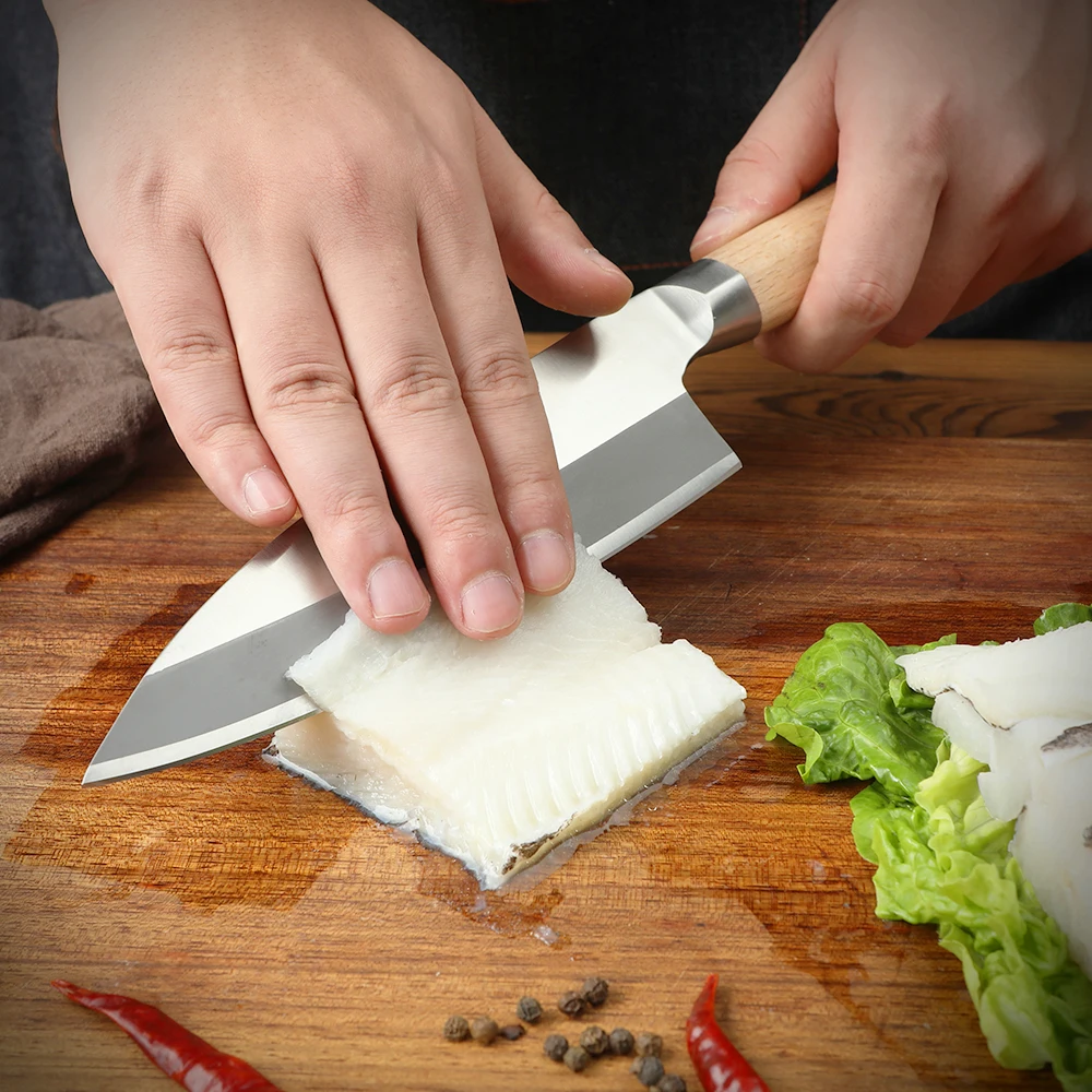 WAK профессиональный 180 мм японский высокий флуоресцентный нож для ловли рыбы