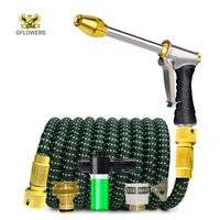 expandable magic hose high pressure hose car wash hose adjustable spray flexible home garden watering hose cleaning water gun
