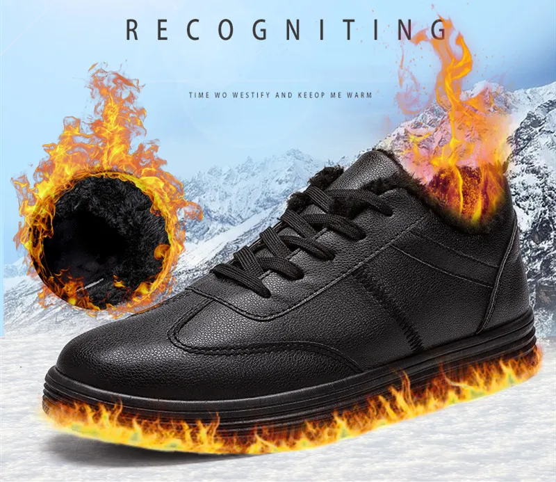 Мужские бархатные ботинки до щиколотки сохраняющие тепло уличная спортивная